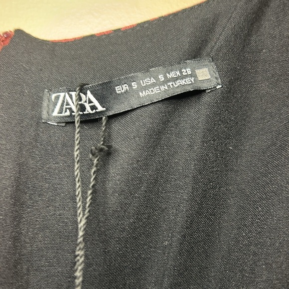 Zara NWT Women’s Mini Pink Animal Print Dress Ruching - Picture 7 of 8